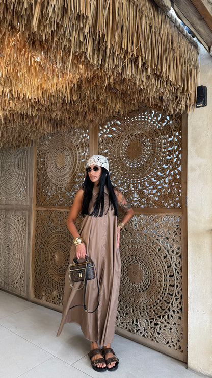 Chemisier midi (Curvy) Alisha taupe in125681
