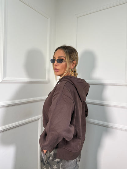 Felpa strutturata Starbucks cacao K-3703