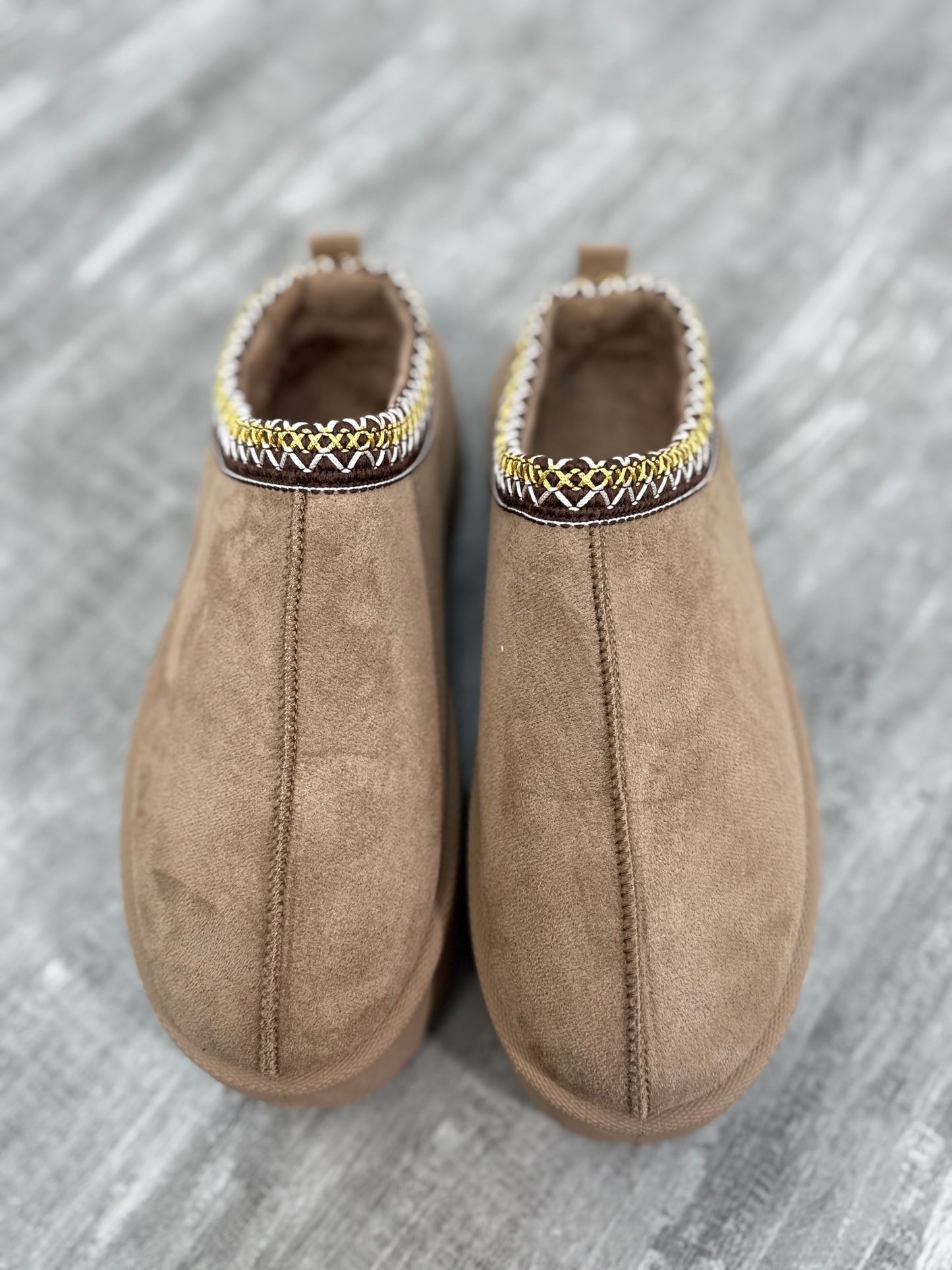 Flat in eco camoscio Bea taupe B310