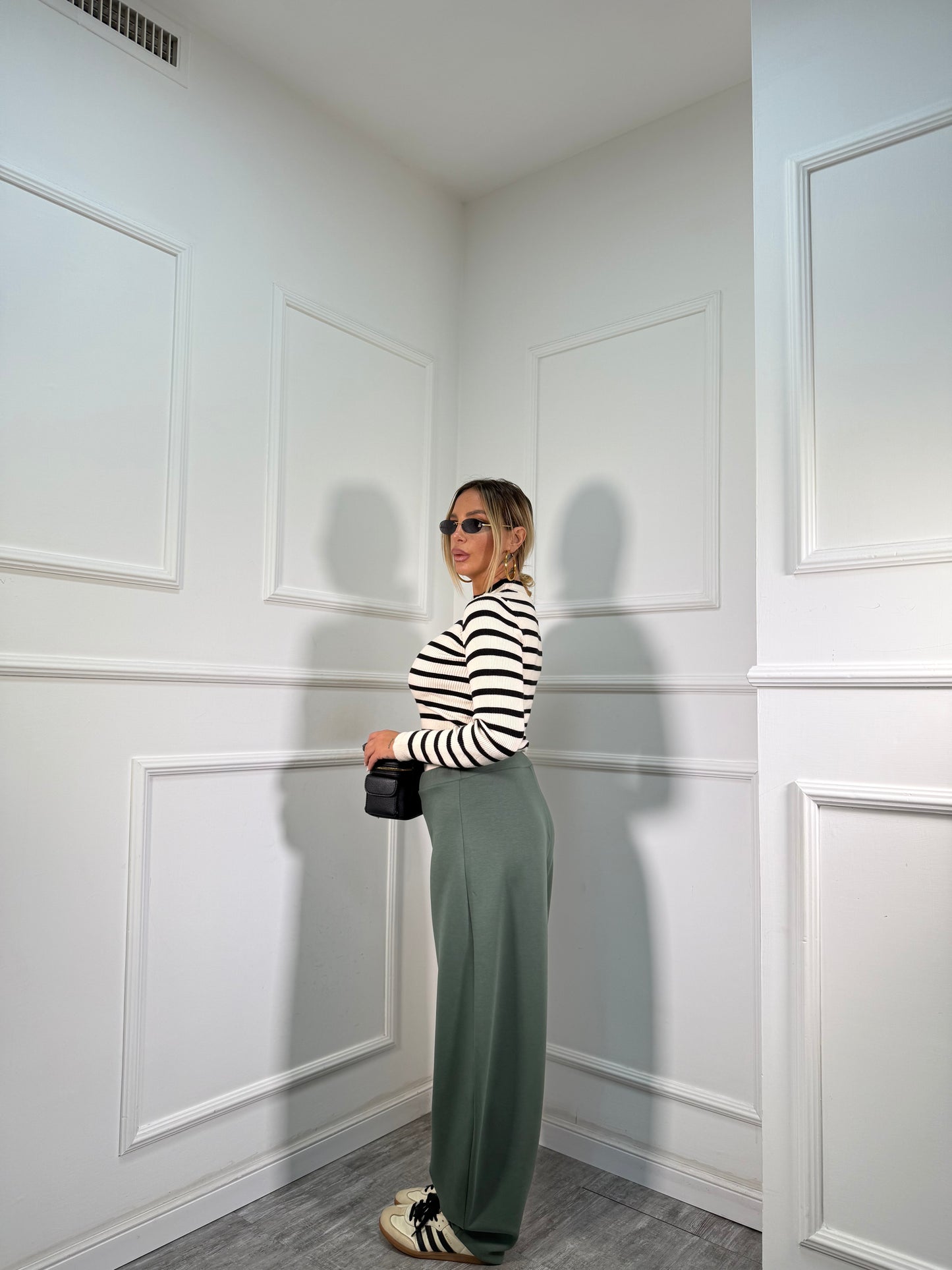 Pantaloni balloon Ella verde militare 34902