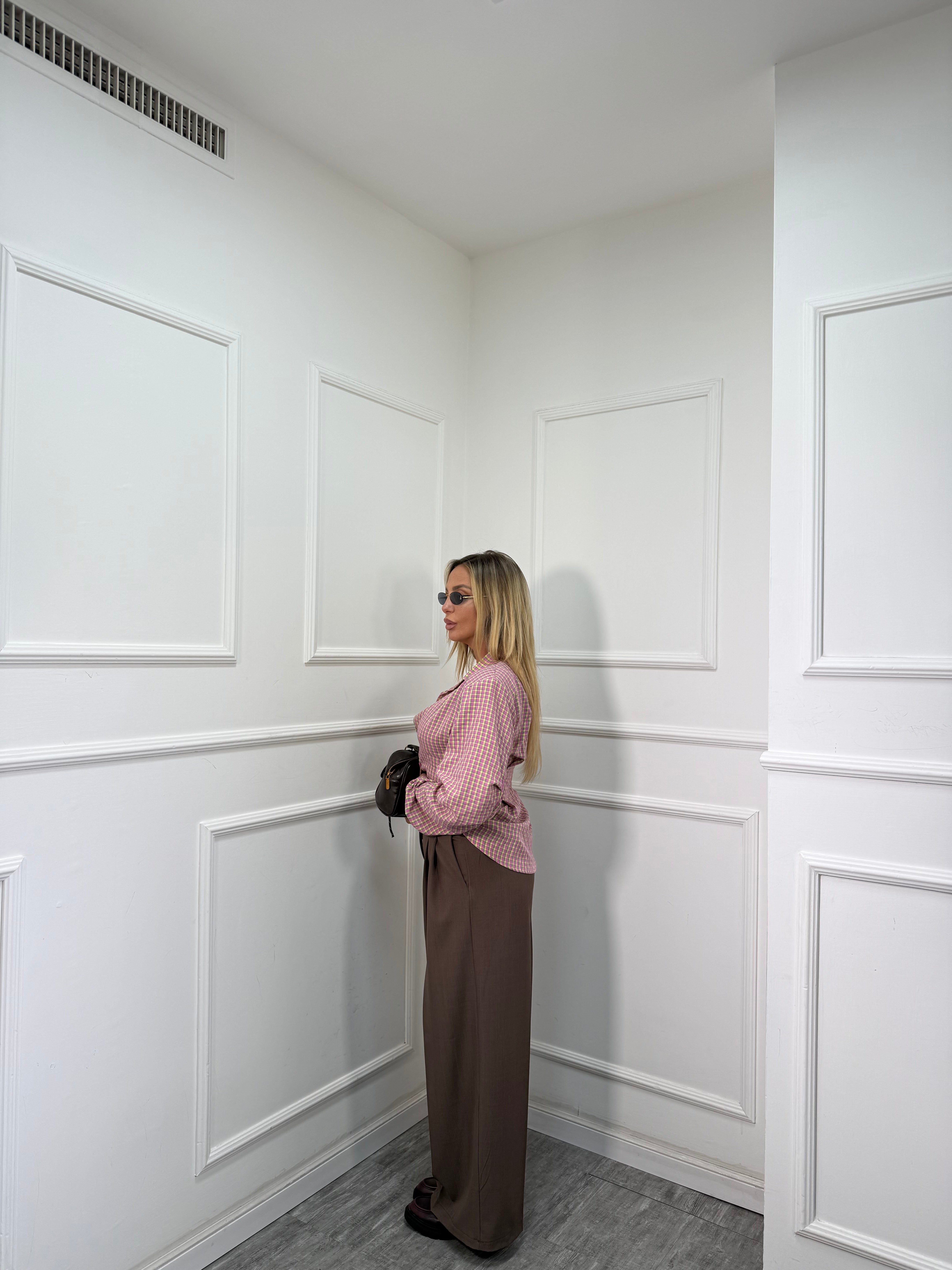 Pantaloni palazzo Back to Office cioccolato 6271