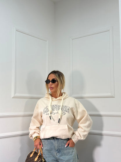 Felpa oversize in pile California burro k3719