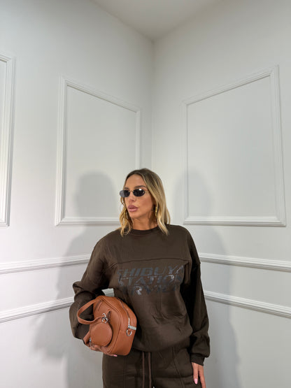 Coordinato in tuta Shibuya cioccolato rt739