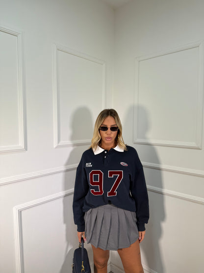 Pantagonna pieghe College grigio fumo 1121