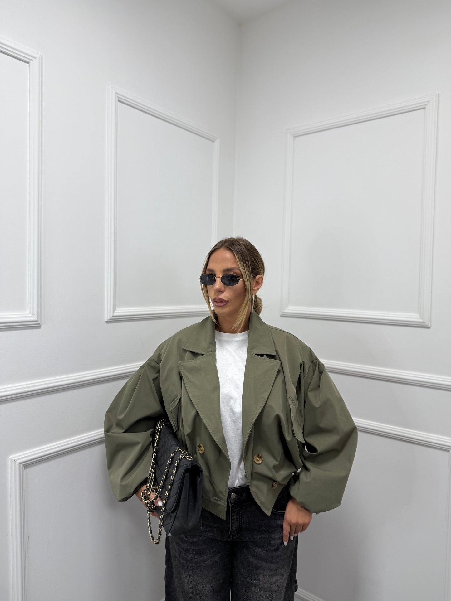 Trench crop Curvy Viral verde 485