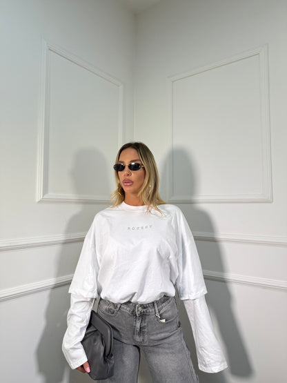 Shirt in cotone oversize Tresor bianca a63992