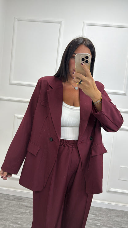 Tailleur Elena bordeaux curvy 46/52 15864