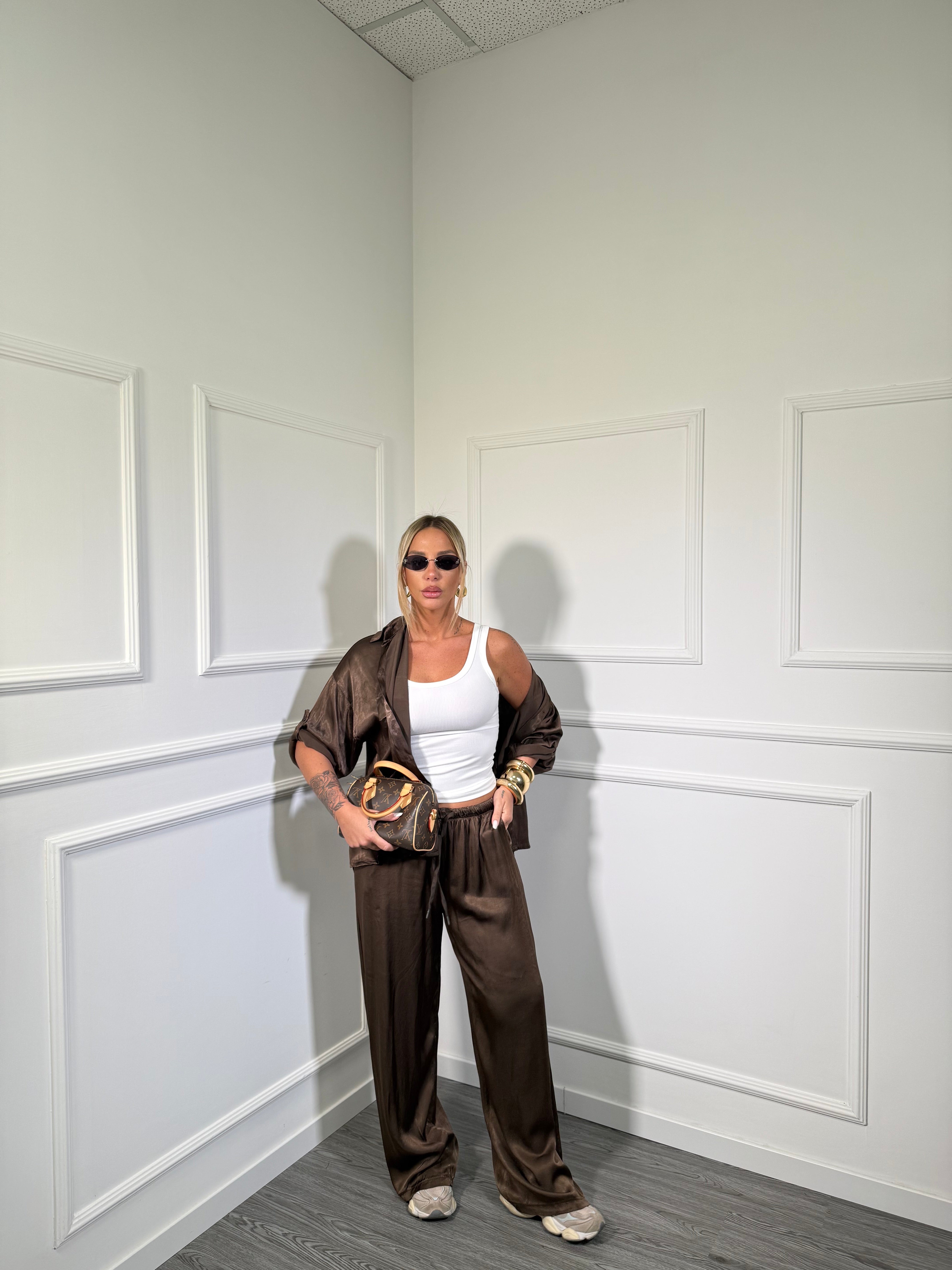 Coordinato in satin Alice (vari colori)