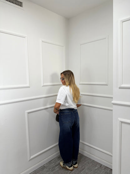 Jeans balloon con piegone na003 by lumina