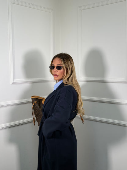 Cappotto in panno Bruxelles blu navy 22623