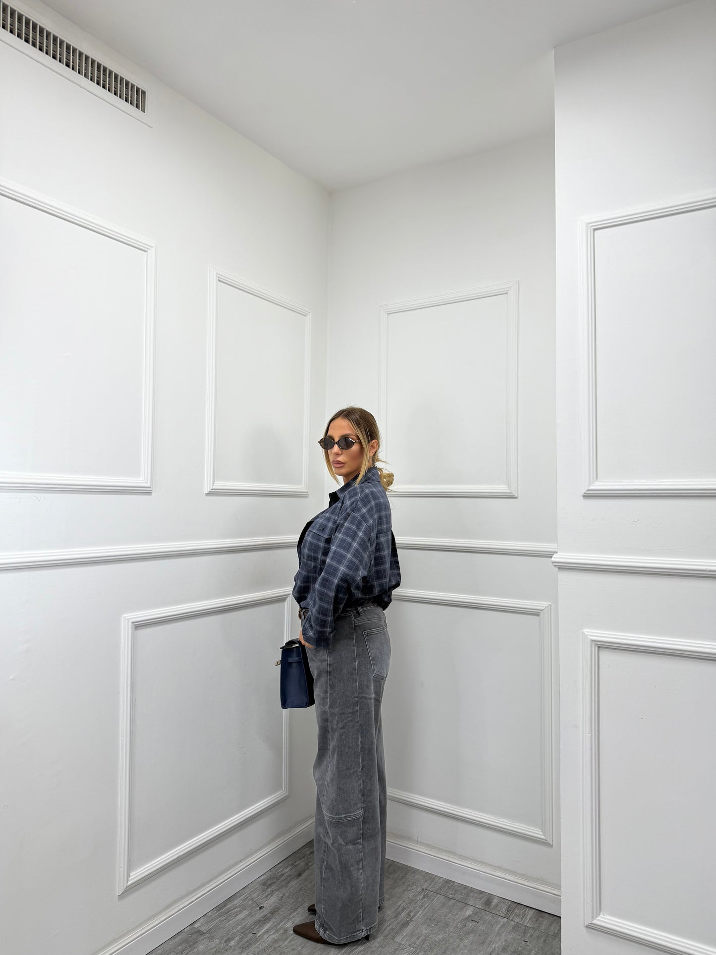 Jeans balloon Maddox grigio slavato km507