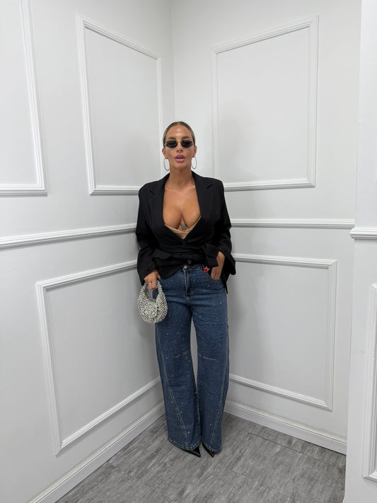 Jeans palazzo Shine lm689