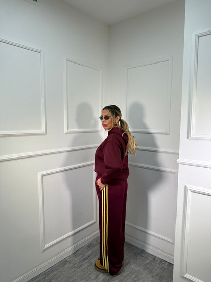 Pantatuta palazzo Running bordeaux/giallo p20556