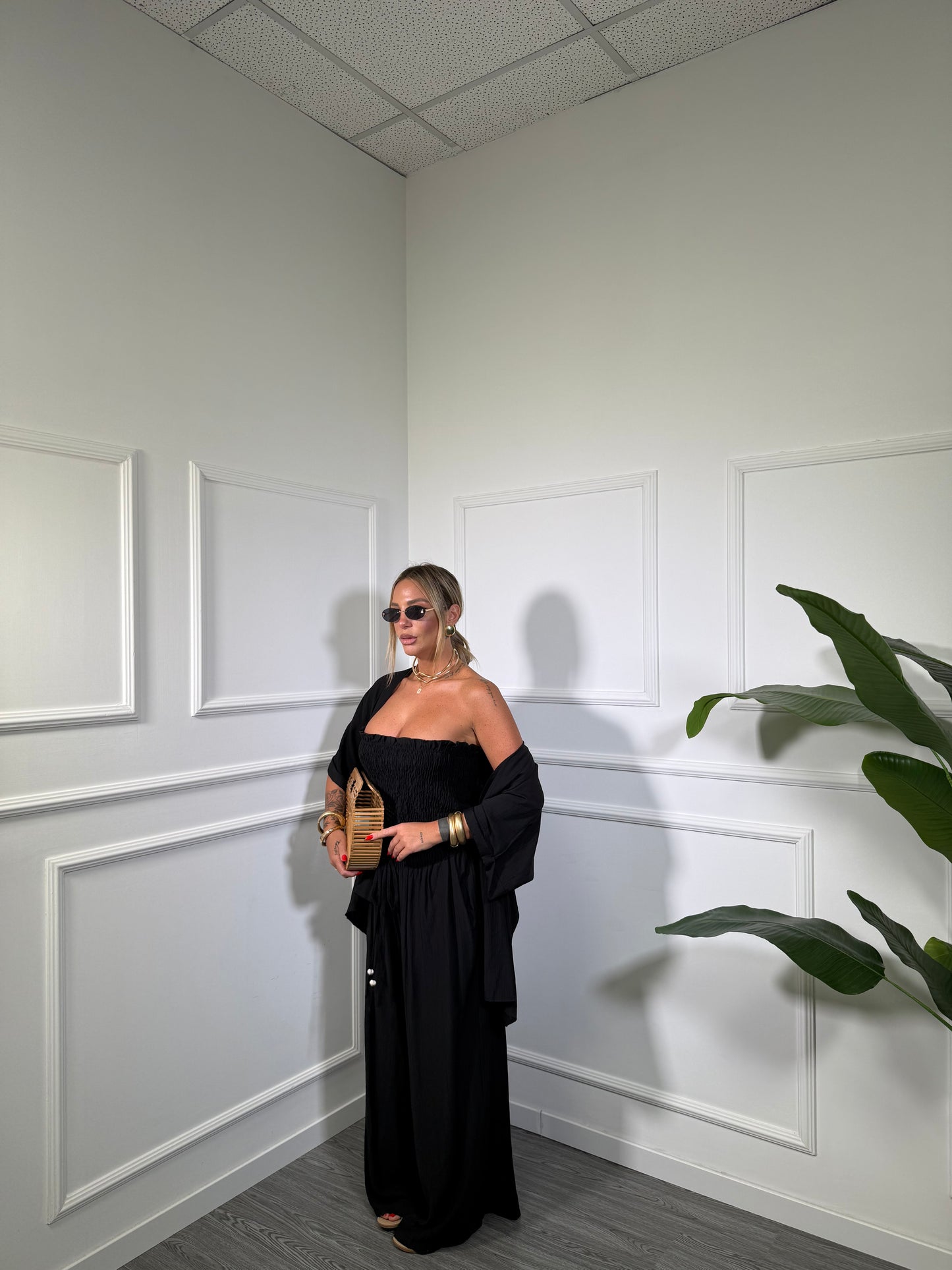 Triset in viscosa (Curvy) Paros nero ls2711
