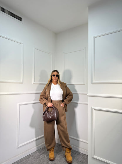 Coordinato in tuta Magnolia camel by justwest 12601p