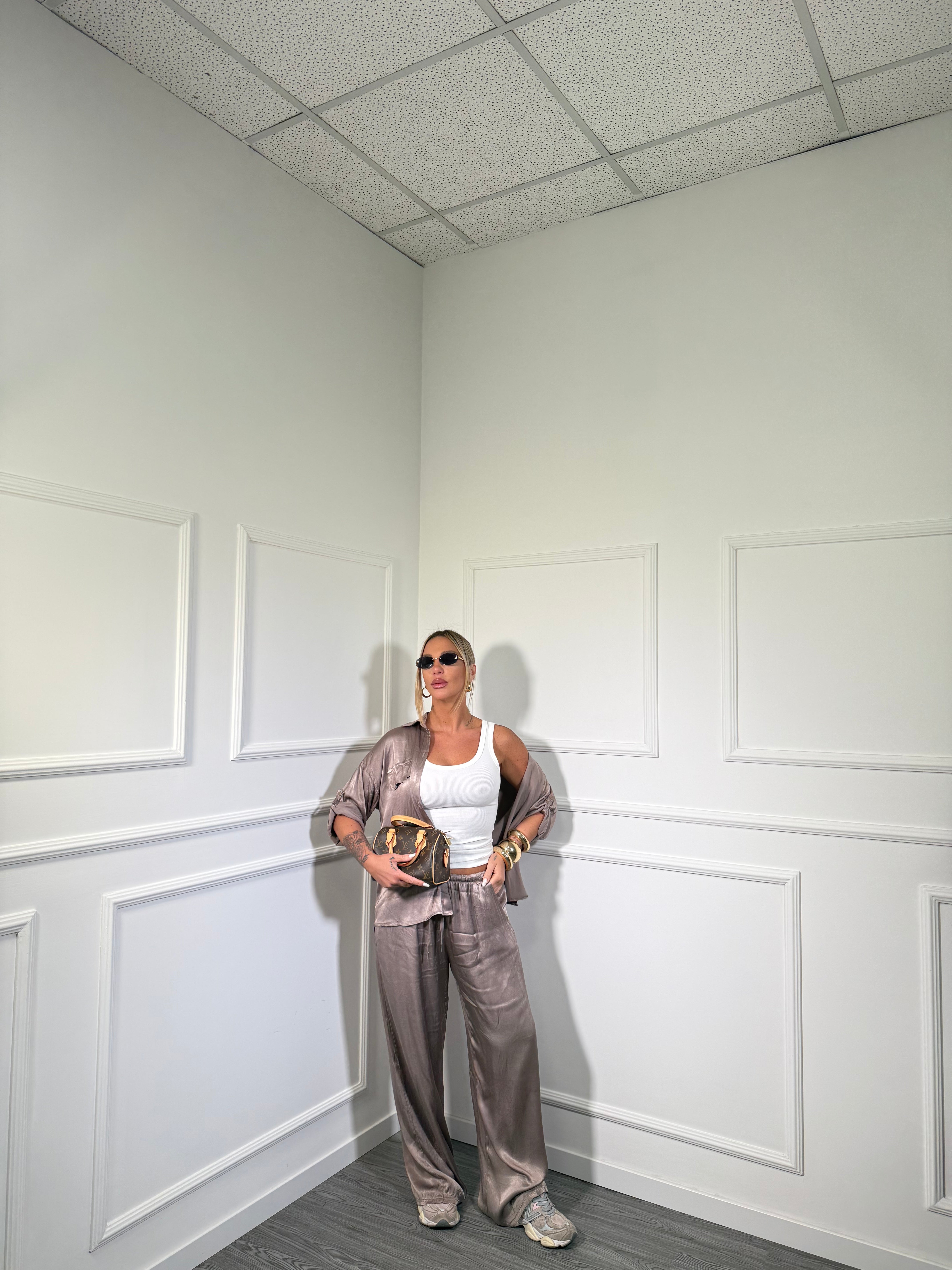 Coordinato in satin Alice (vari colori)