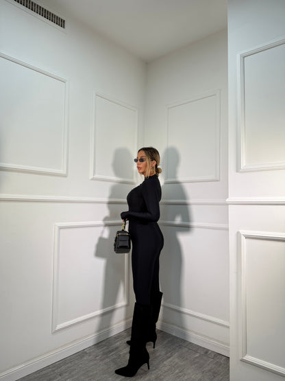 Coordinato in lycra Dafne nero 16372