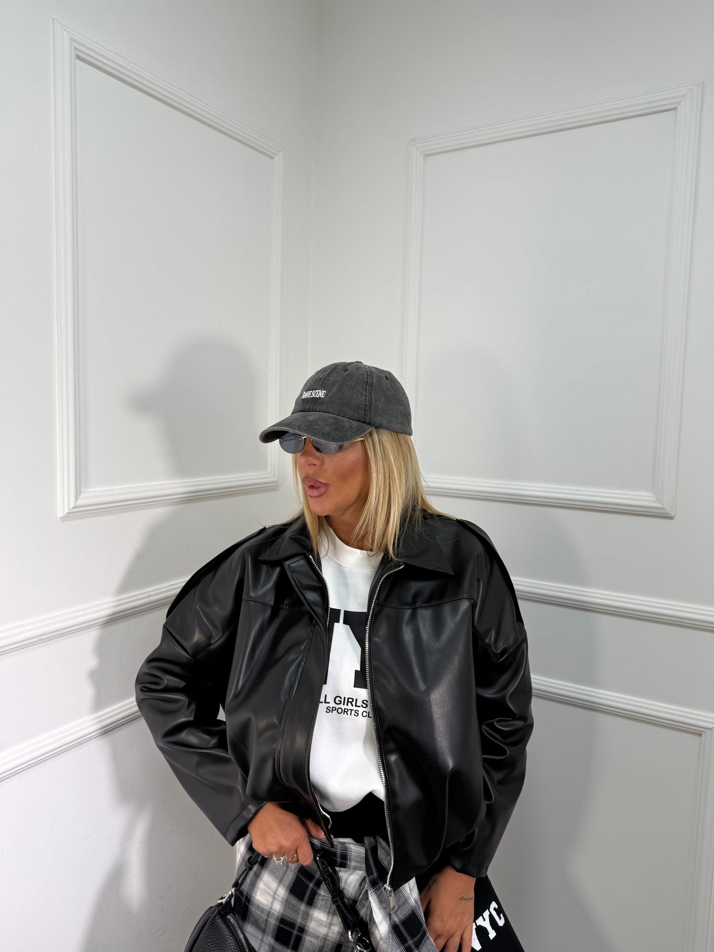 Bomber ecopelle Web nero 88717