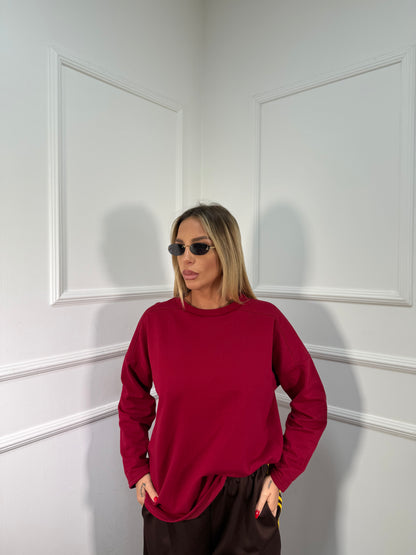 Shirt in pile Times bordeaux