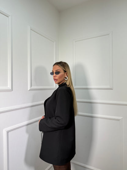 Abito giacca taglio asimmetrico Attico nero 42672