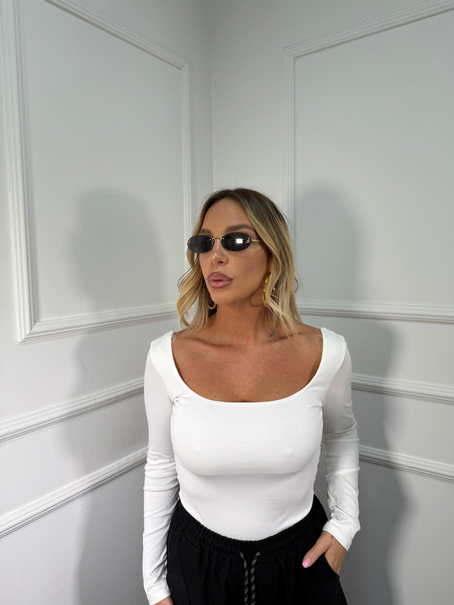 Body scollo tondo microcostine  bj26005