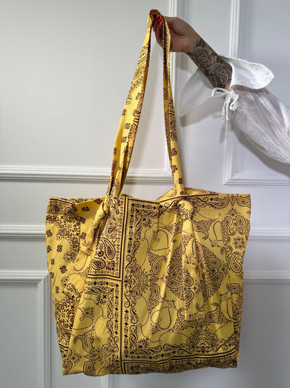 Maxi borsa bandana in cotone by lumina gialla