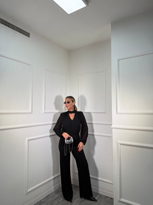 Jumpsuit a palazzo Ellis nera 378788