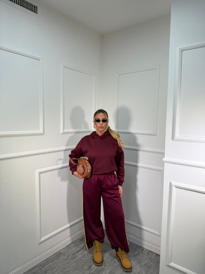 Pantatuta palazzo Running bordeaux/giallo p20556