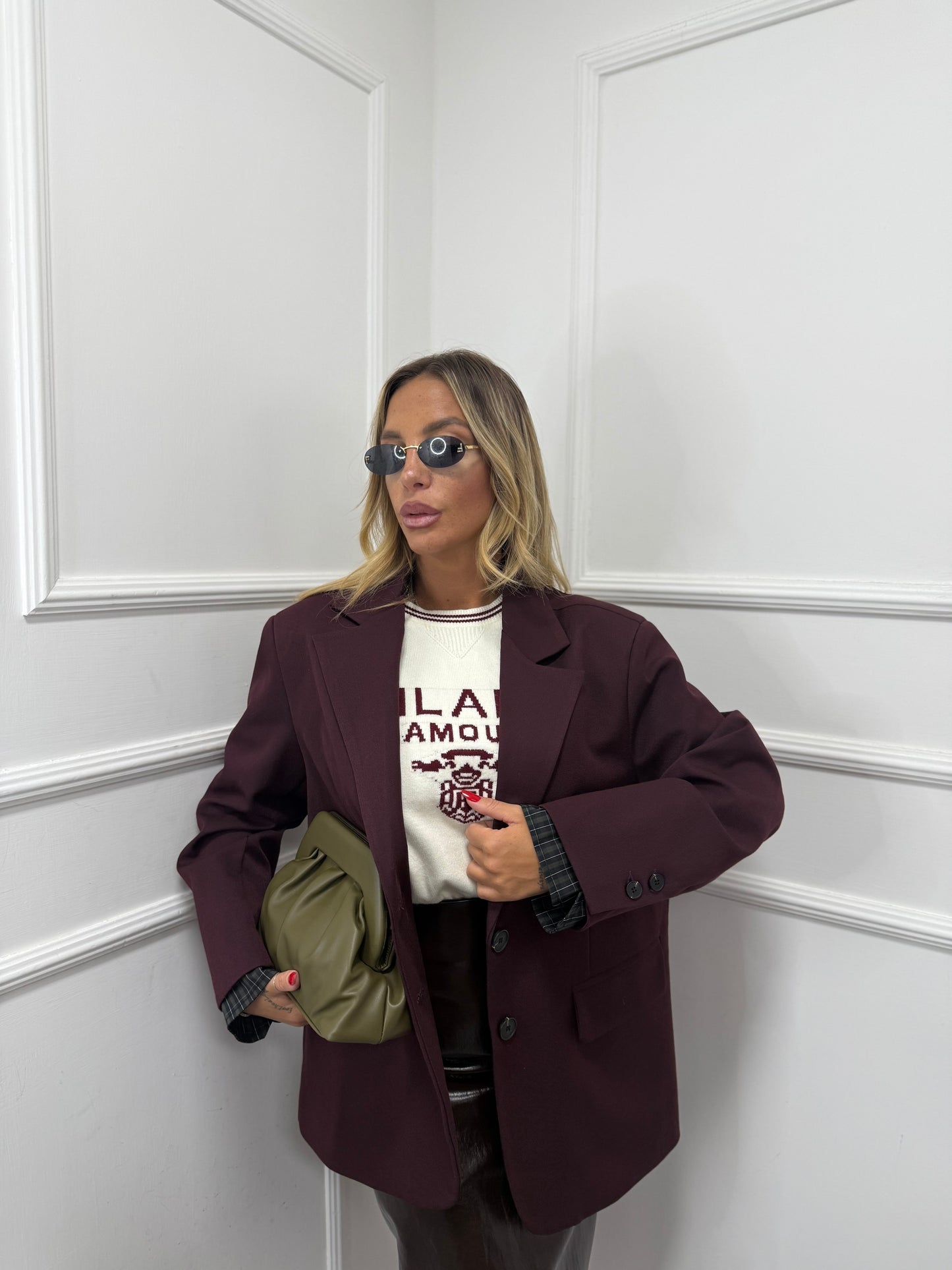 Blazer oversize Piper vinaccia ld3414 by lumina