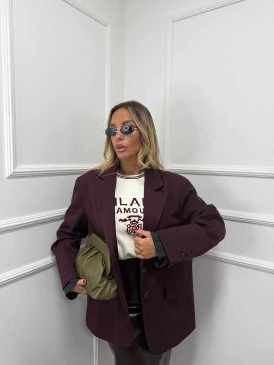Blazer oversize Piper vinaccia ld3414 by lumina