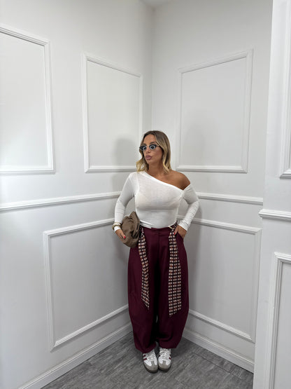 Pantaloni balloon con coulisse Harley bordeaux 18190