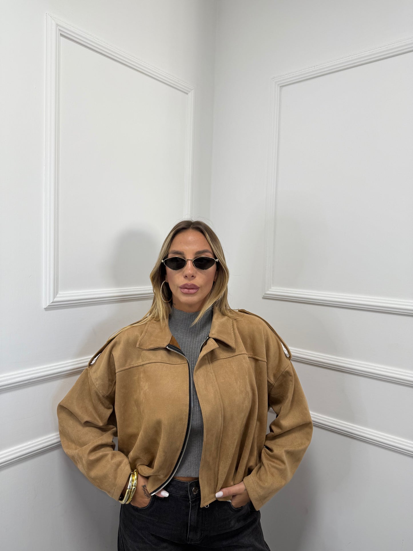 Bomber eco camoscio Web camel 25083