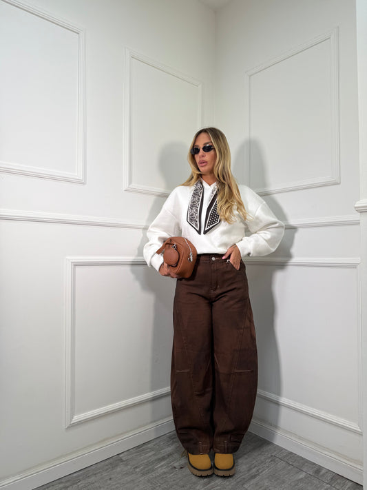 Jeans balloon Reverse marrone yx523