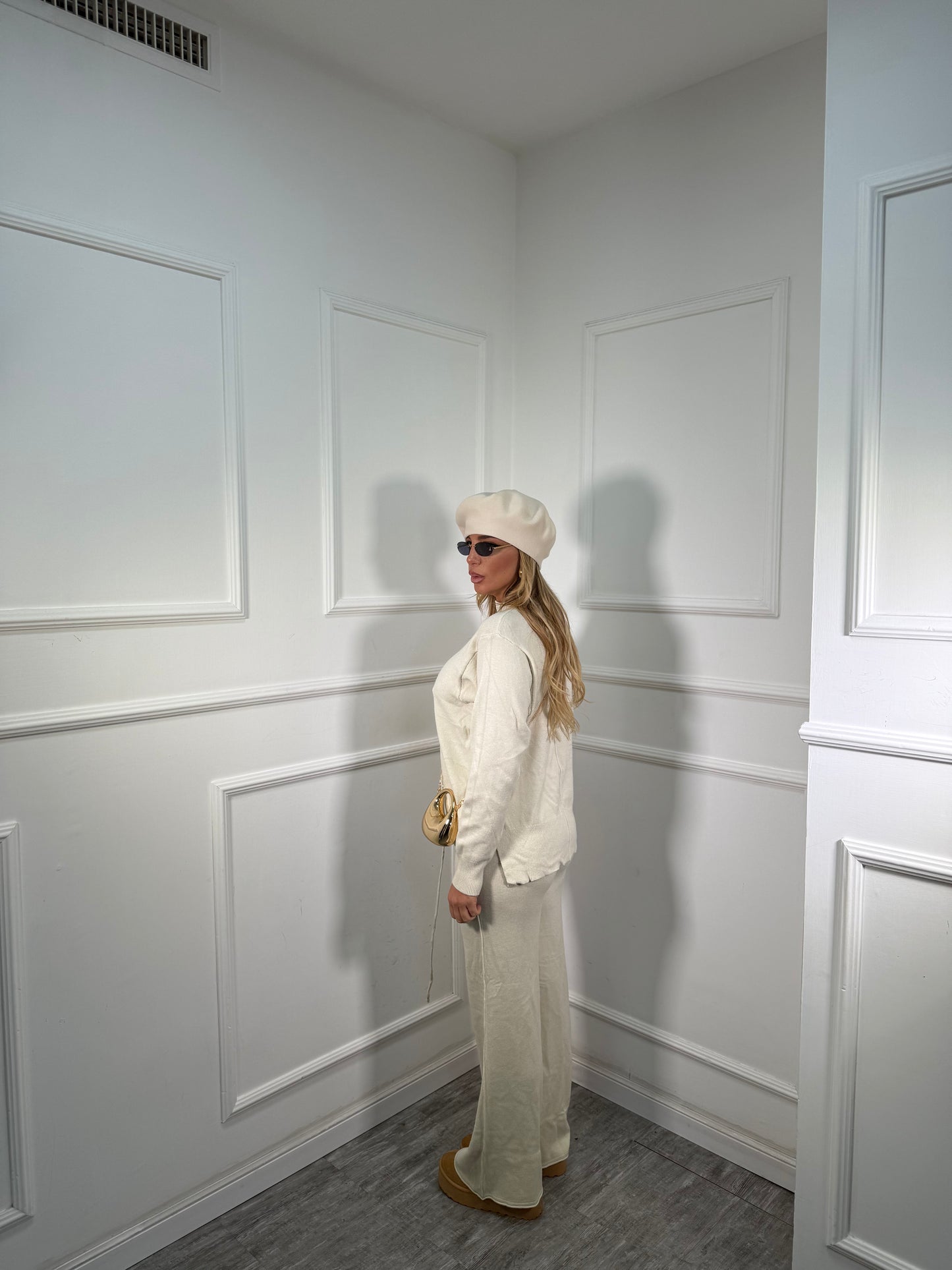 Coordinato lana rasata Winter panna 022