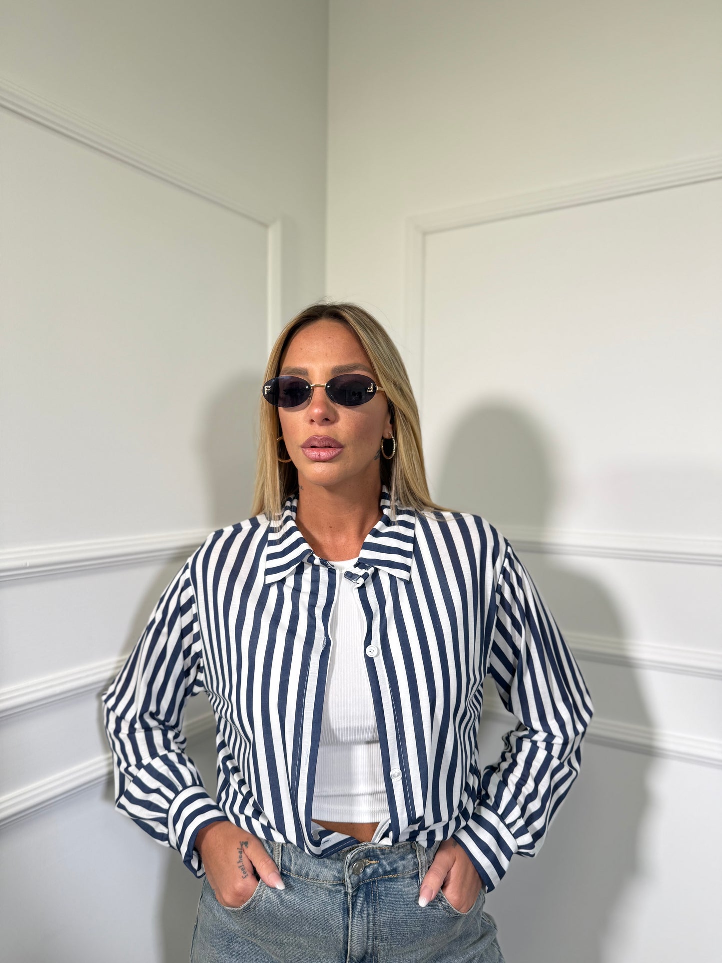 Camicia a righe Beach (vari colori)