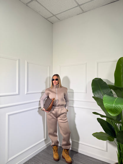Triset tuta in neoprene con shirt Dallas taupe 8623