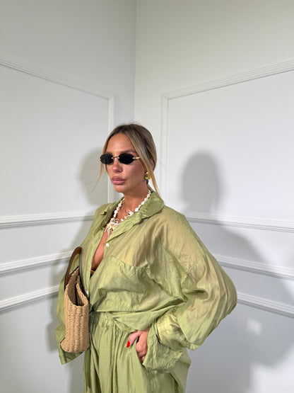 Coordinato semi velato (curvy) Kalua verde avocado 268162