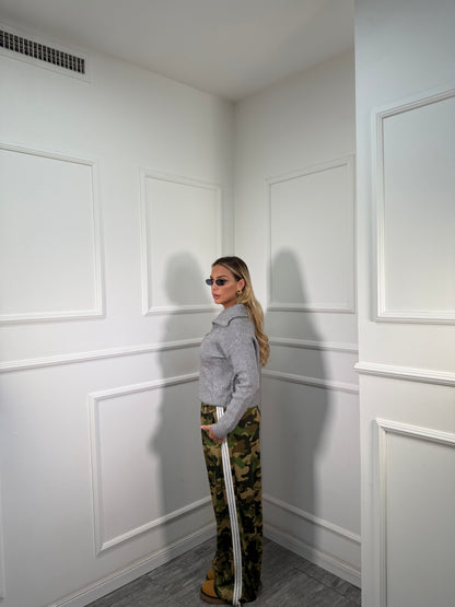 Pantatuta palazzo Oxford militare verde chiaro 6865