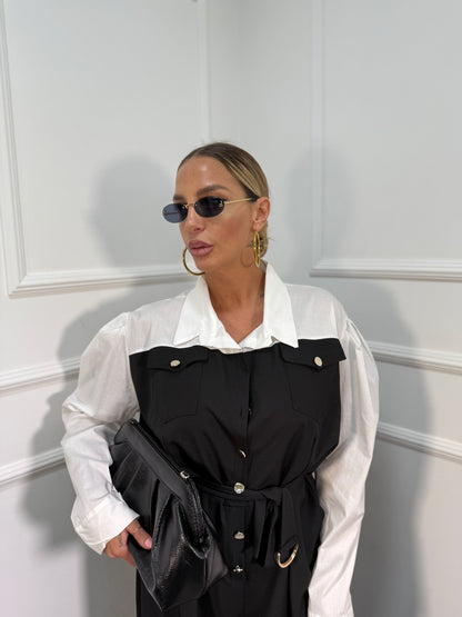 Jumpsuit con collo camicia Curvy 44/52 15866