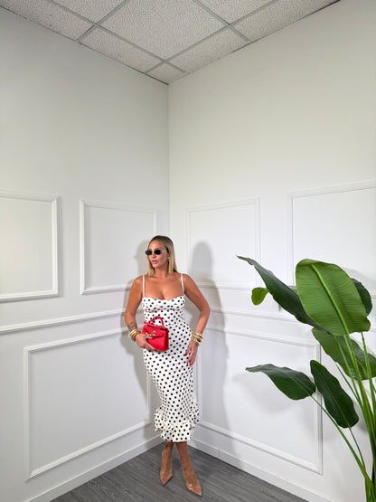 Abito midi POIS Farsha bianco 2441