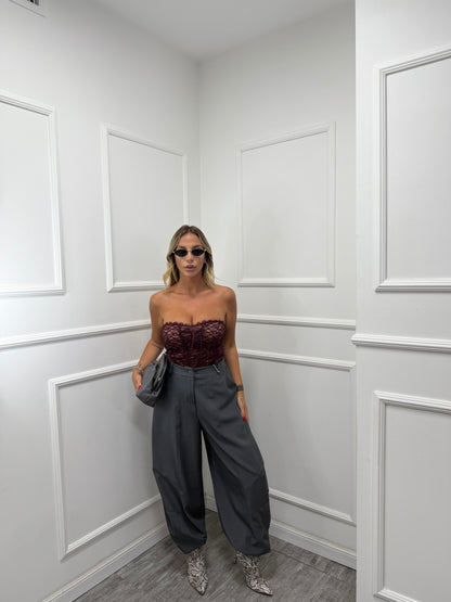 Pantaloni balloon con coulisse Harley grigio fumo 18190