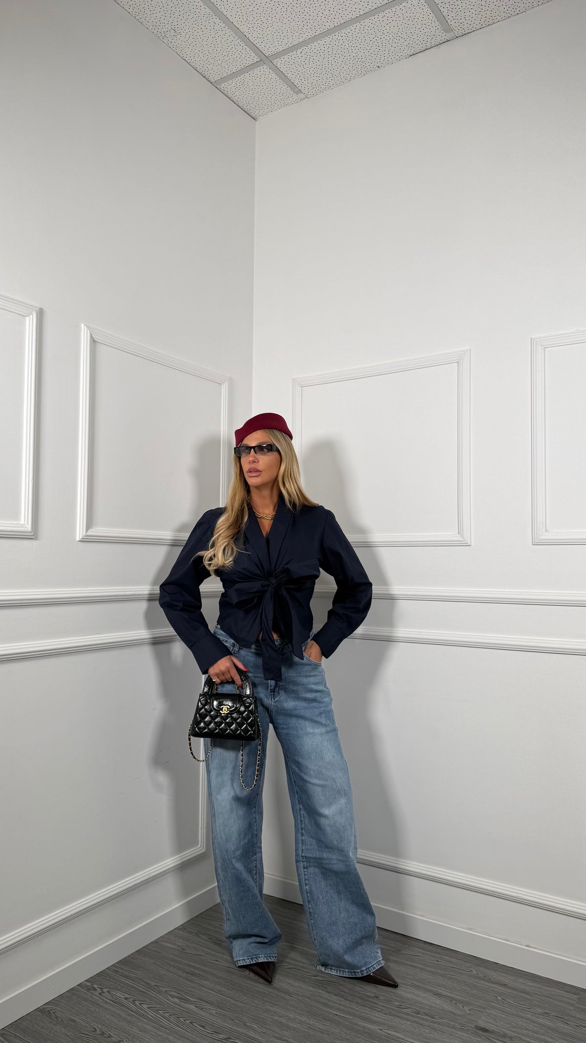 Jeans palazzo lavaggio medio fx-3060
