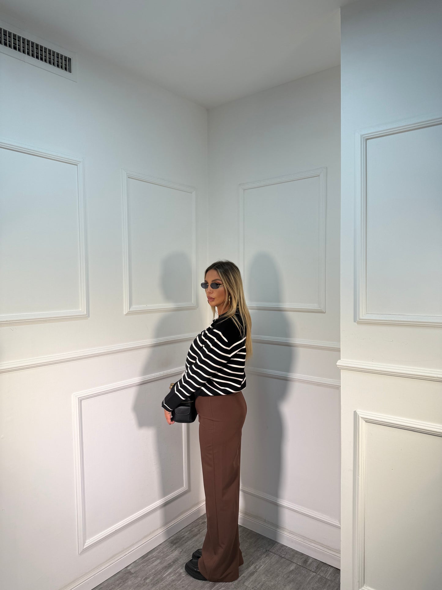 Pantaloni palazzo Madison cacao 23600641