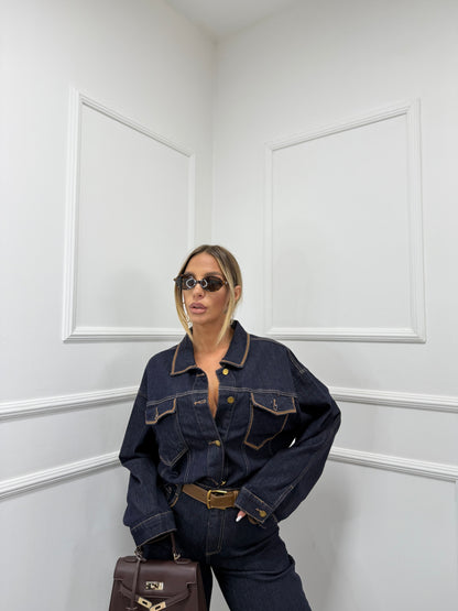 Coordinato in denim Rodriguez lavaggio zero f32373