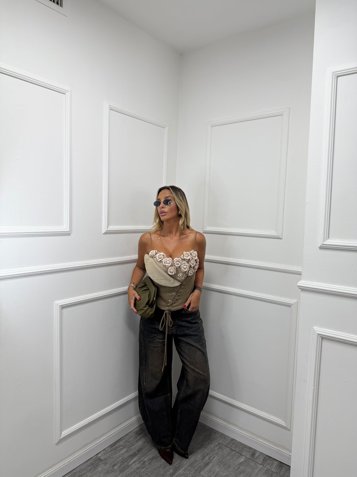 Jeans baggy sabbiato Sophia y452