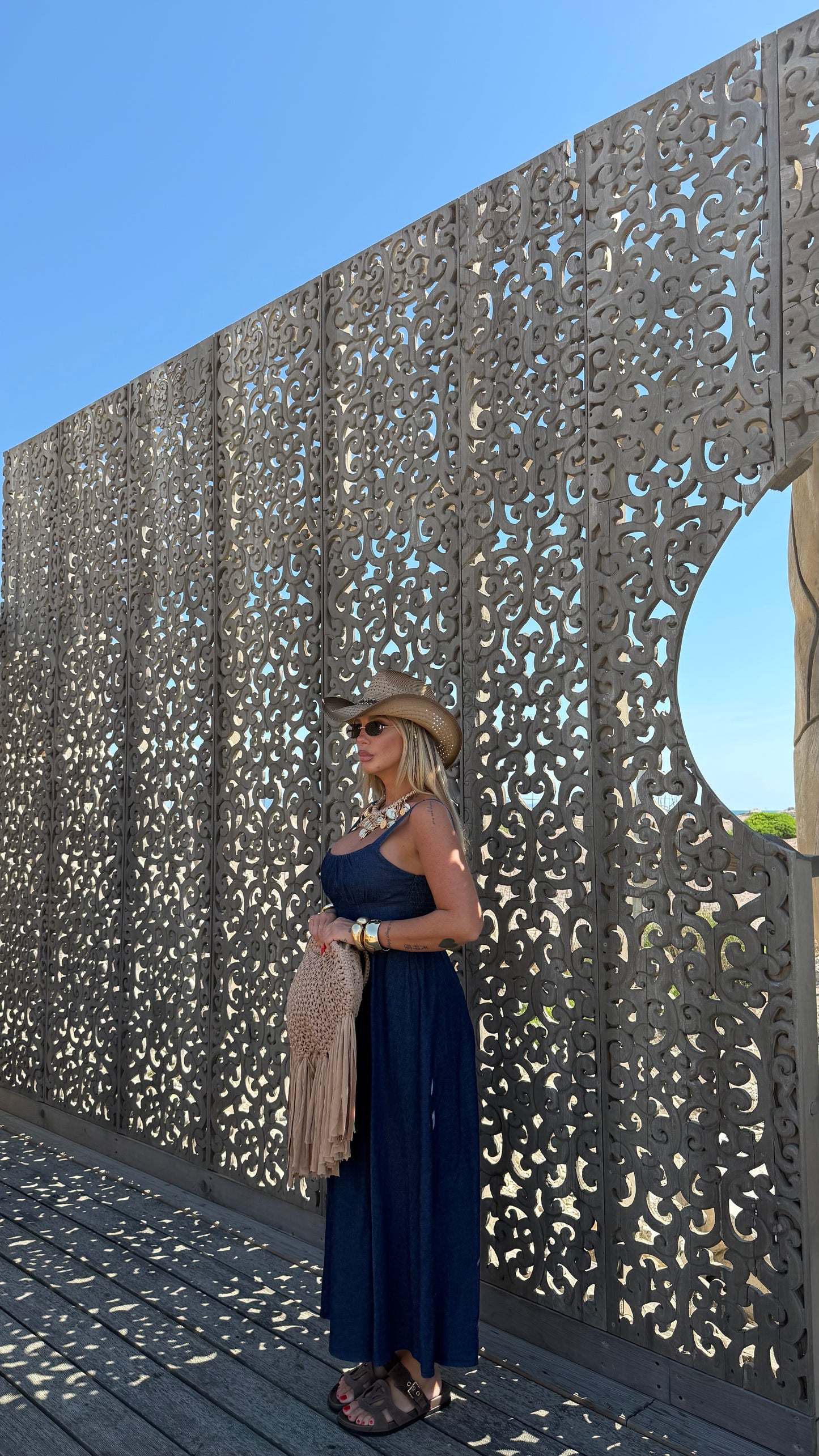 Abito midi in denim Yara lavaggio scuro 6210