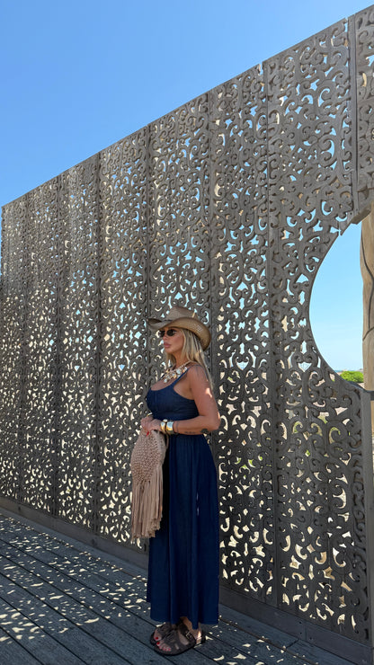 Abito midi in denim Yara lavaggio scuro 6210