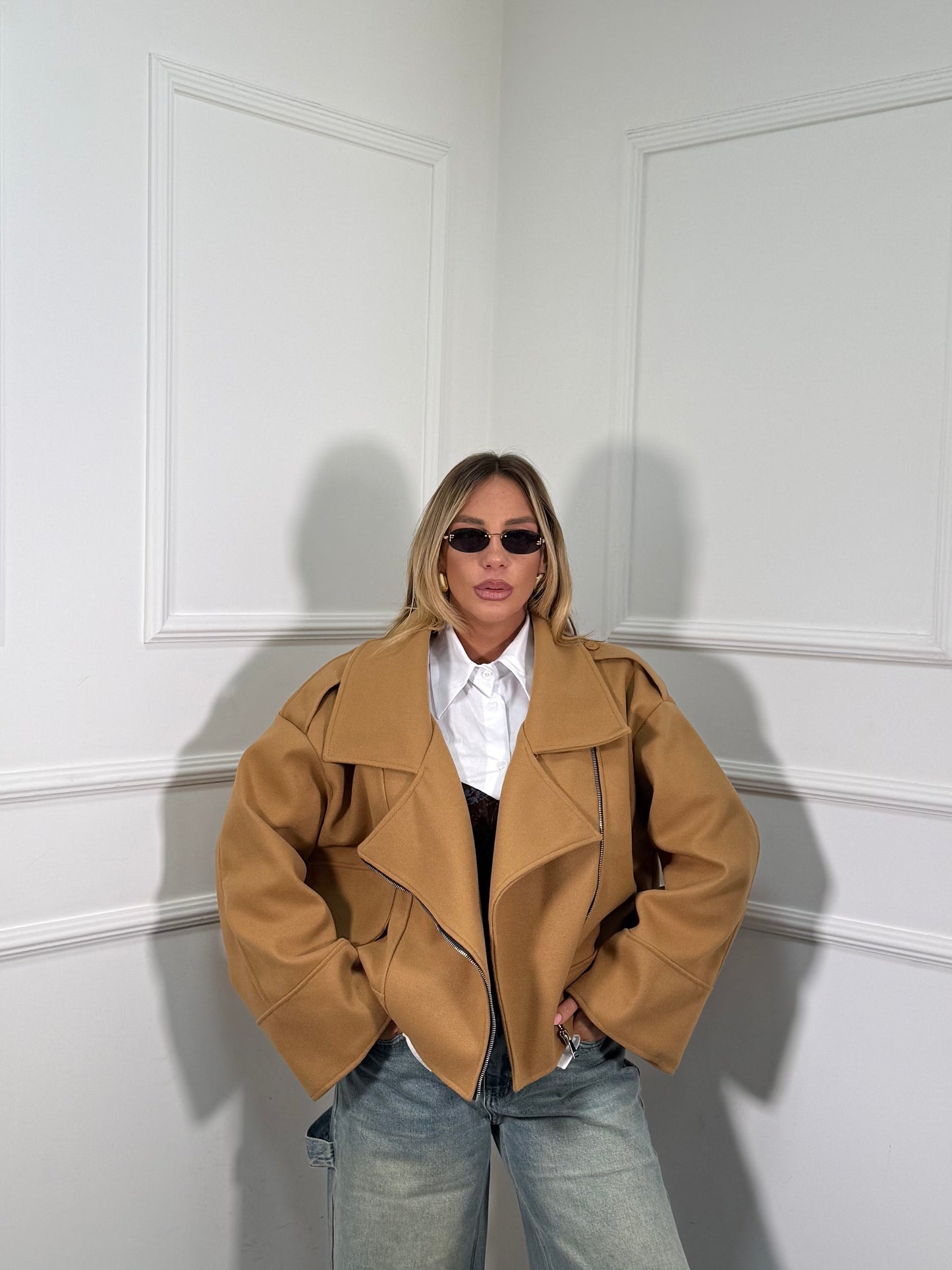 Cappotto in panno Notting Hill 2.0 camel 22638