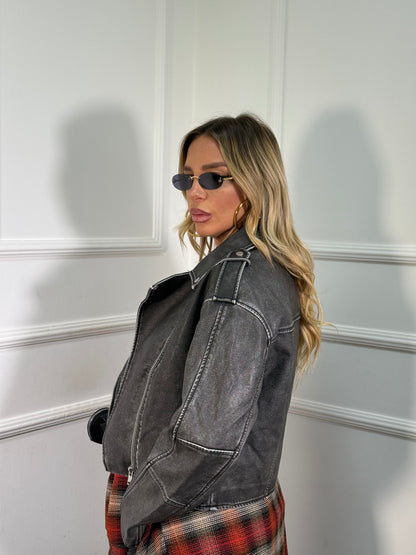 Biker ecopelle Street grigio piombo 70862