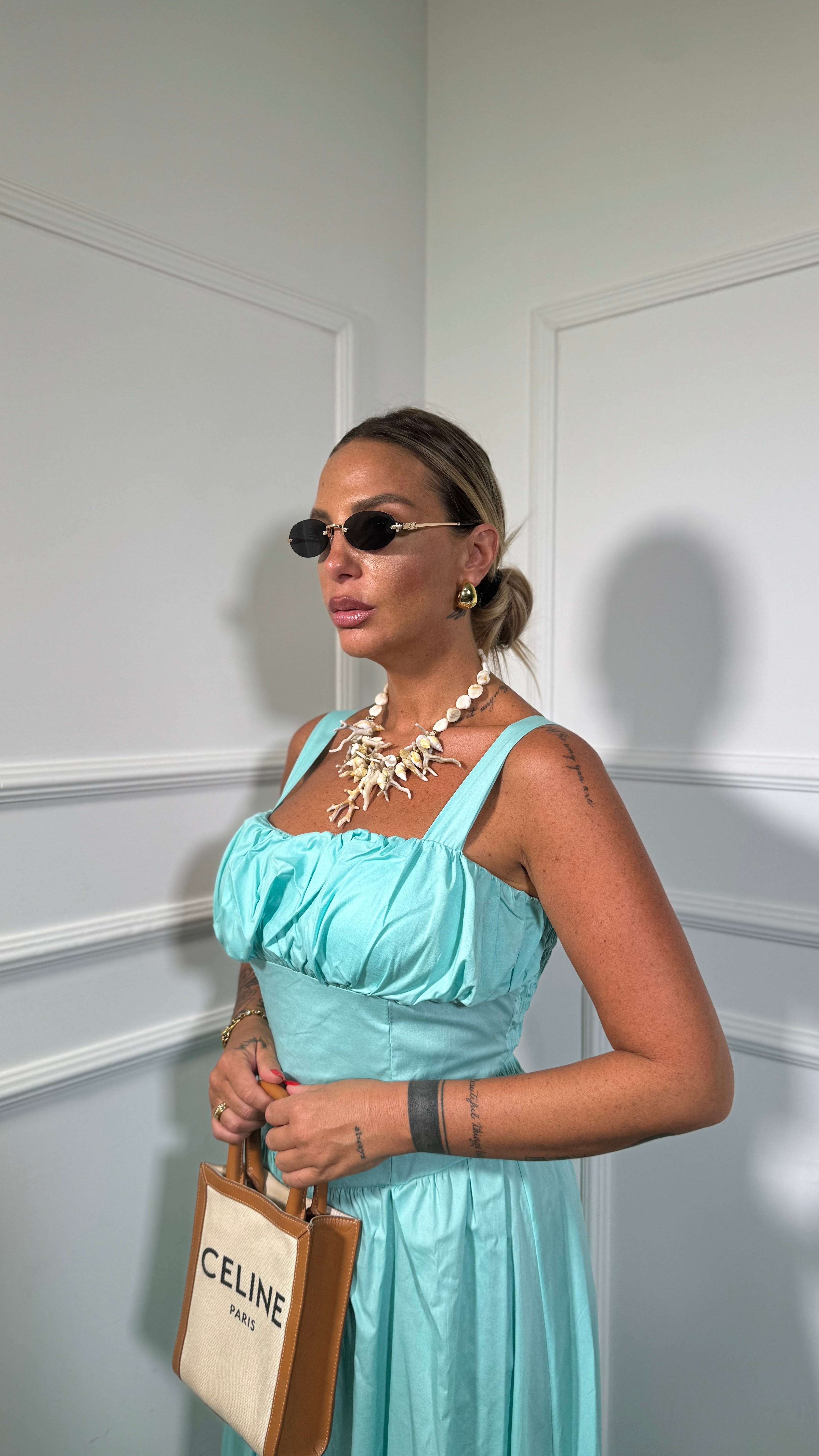 Abito midi in cotone Shila tiffany 58202